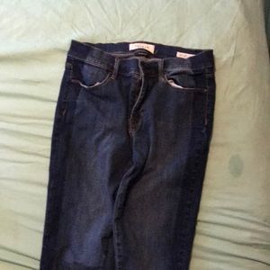 A pair of denim jeans